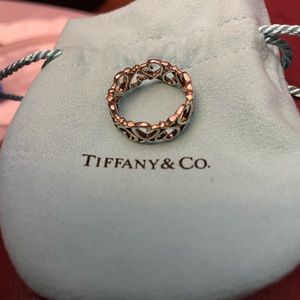 Tiffany & Co. Paloma Picasso Loving Hearts Ring in Sterling Silver- Size 7